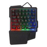 Teclado De Uma Mão Gamer Briwax Ba-502 Português Preto Rgb