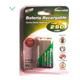 Bateria Recargable 9v 290ma, Pila