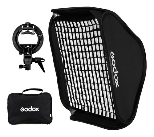 Softbox Godox Flash Con Soporte Y Grid 50*50cm Profesional