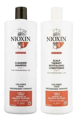 Nioxin Sist 4 Duo Shampoo Y Acondicionador 1 Litro C/u