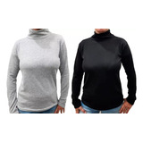 Pack X3 Polera Dama Lanilla Super Suaves Talles Del S Al Xxl