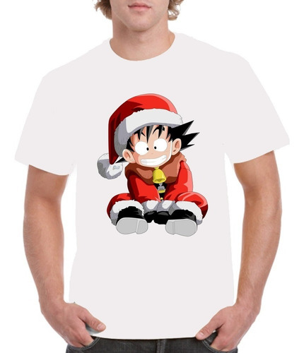Playeras Navideñas Cleen Alexer Goku En Vestido De Santa 
