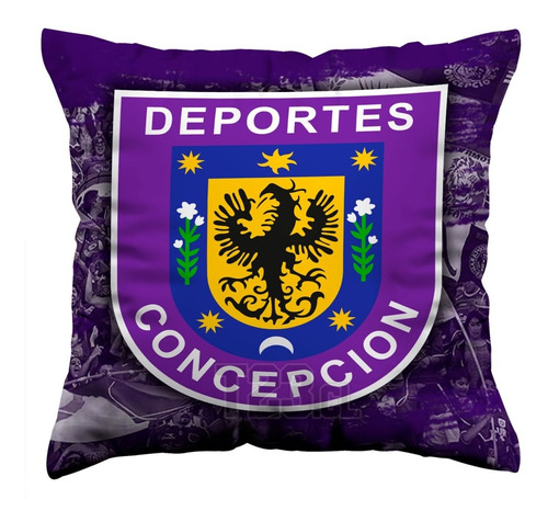 Cojín Deportes Concepción - El Conce, León De Collao, Lilas