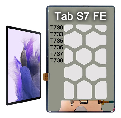 Tela Display Frontal Para Samsung Galaxy Tab S7 Fe T730 T735