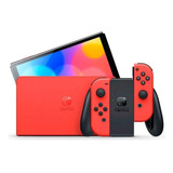 Nintendo Switch Oled 64gb Mario Red Cor Vermelho - Desbloqueado - Acompanham 10 Jogos - Zelda - Marios E Futebol 2024