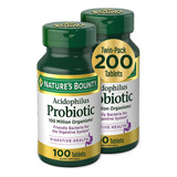 Probióticos Acidophilus Nature's Bounty Pack2 (100 Tabletas)