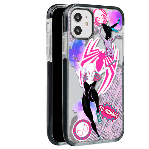 Funda Para iPhone Spiderman Spiderwen Nombre Personalizado