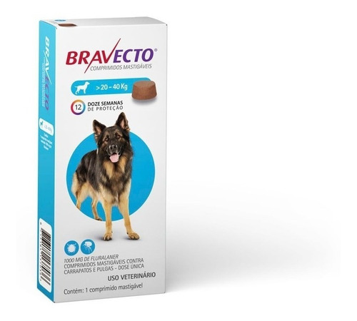 Bravecto Para Cães De 20 A 40kg 