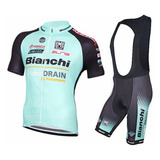 Maillot Ciclismo Manga Corta Bianchi Team Protección Uv