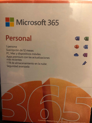 Licencia Office 365 Personal/individual 12 Meses