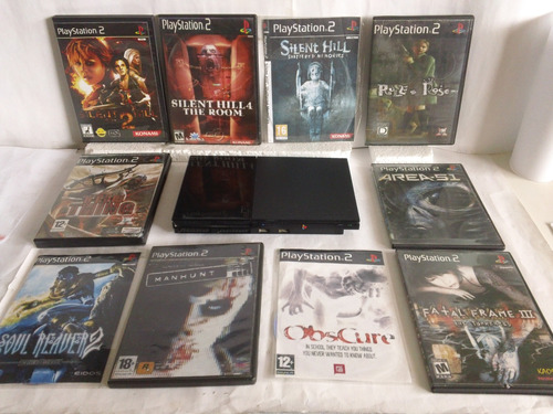 Playstation 2 Slim Chip Paquete Horror Con 4 Juegos Escoger