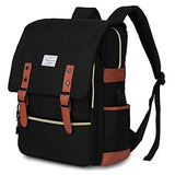 Mochila Vintage Para Portátil Con Usb 15.6'', Negra