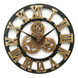 Reloj De Pared Grande Calado Industrial Numeros Romanos
