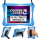 Funda Universal Tablet 10 A 10.4 PuLG Pie Y Correa Celeste