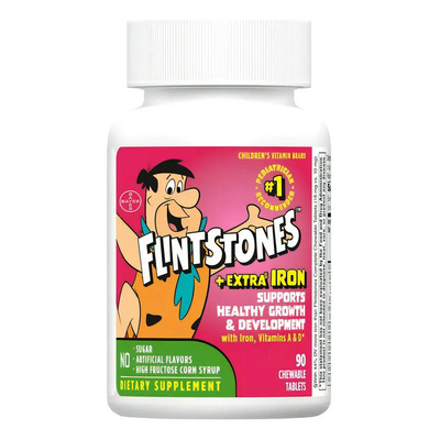 Multivitaminas Extra Hierro Para Niños Flintstones 90tab Sabor Frutas | Envío gratis