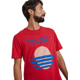 Camiseta Masculina Estampada Em Malha De Algodão