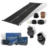 Kit Aquecedor Solar Piscina 4 Placas+controlador+valulas 