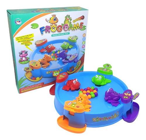 Juego De Mesa Ranas Comilonas Sapos Atrapan Pelotas Grande