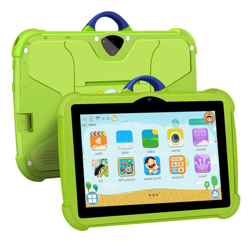 Tableta Bdf 7 Para Niños, 4 Gb+64 Gb, Android 13, Wifi, Blue
