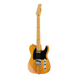 Guitarra Eléctrica Para Zurdo Harley Benton Vintage Series Te-52 Telecaster De Fresno Natural Brillante Con Diapasón De Arce