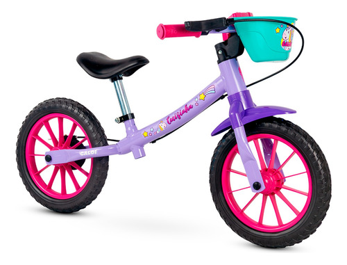 Bicicleta Aro 12 Infantil Cecizinha Sem Pedal Balance Nathor