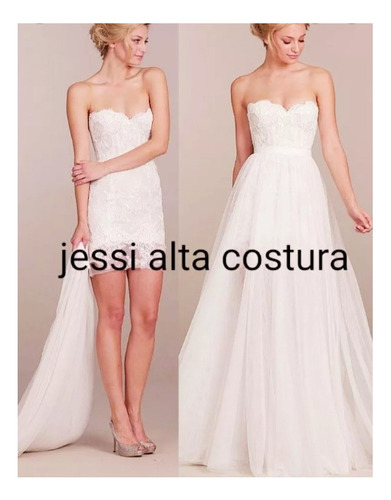 Vestido Novia Desmontable Jessi Alta Costura Caseros