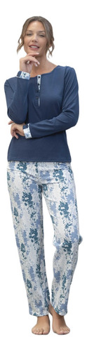 Pijama Jersey Invierno Mujer Estampado Lencatex 24325