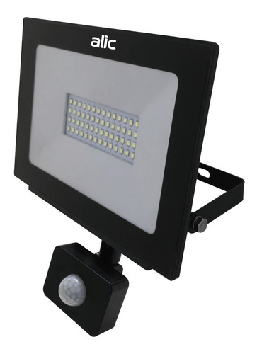 Reflector Led Exterior Sensor Movimiento 50w Proyector Led Color De La Carcasa Negro Color De La Luz Blanco Frío