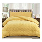 Plumón Cobertor 2p 250x230 Amarillo Texturizado Cuadrille Tf