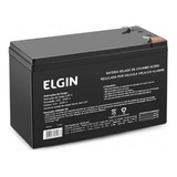 Bateria Elgin 12v 7ah Vrla Selada P/ Alarme E Sistem Médicos
