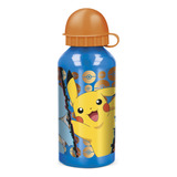 Botella Agua De Aluminio 400ml Pokemon Licencia Original