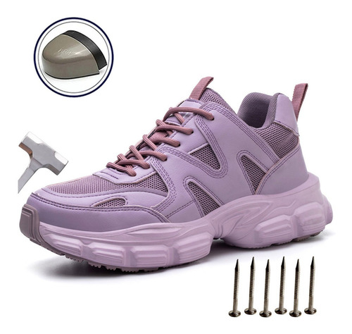 Zapatos Malla De Trabajo De Seguridad Industrial Para Damas