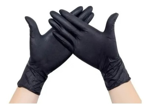 Guantes Negros Látex 50 Unidades Obopekal. Sólo Talla S