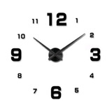 Reloj De Pared 3d Grande Negro.diseño Moderno