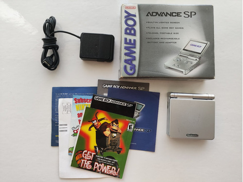 Nintendo Game Boy Advance Sp Gba Plata +caja Original+manual
