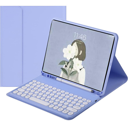 Funda C/teclado Henghui Para iPad Mini 6th 8.3in 2021 Purple