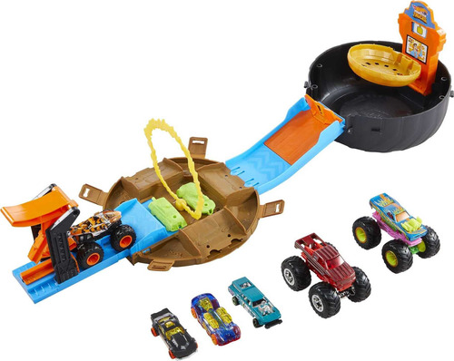 Hot Wheels Monster Trucks Stunt - Juego De Neumáticos Incluy