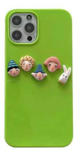 Boneca Engraçada Tridimensional Capa De Celular De Silicone