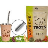 Kit Terere Copo Inox E Couro Bomba Mola Erva Supreme Fitx