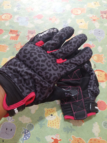 Guantes Moto Mujer Ninetoone Leopard Pink Grey Xl Ls2