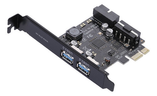 Tarjeta Adaptadora Pci-e A Usb 3.0 De 2 Puertos Con Conector