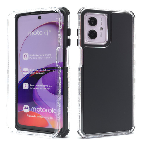 Funda + Marco Protector Pantalla Uso Rudo Para Moto G14