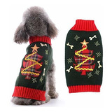Suéter Navideño Para Mascotas  Árbol De Navidad Verde 