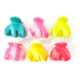 Pack X 6 Mini Broches Hebillas Pelo Colores Surtidos