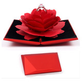 Caja De Anillos Con Flores 3d, Caja De Regalo, Sorpresa De S