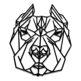 Quadro Cachorro Pitbull Geometrico Vazado Decorativo Mdf 3mm