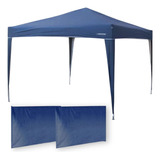 Tenda Gazebo Praia 3x3 M Sanfonada Com 2 Paredes Laterais