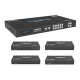 Switcher Avishop 4k 60hz Hdmi Incluye Receptores -negro