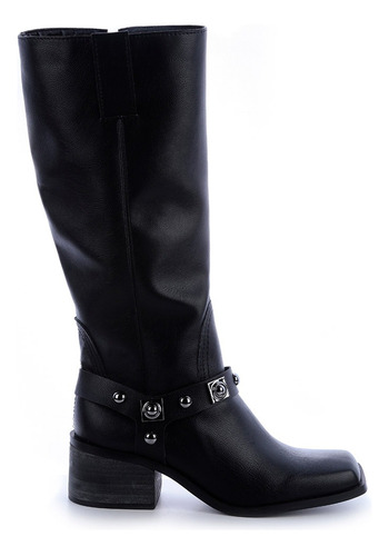 Bota Biker Feminina Salto Baixo Grosso Montaria Damannu