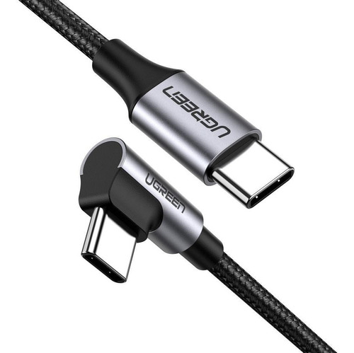 Cable Ugreen Usb C A Usb C Pd 90° Carga Rapida 20v 3a 60w 1m